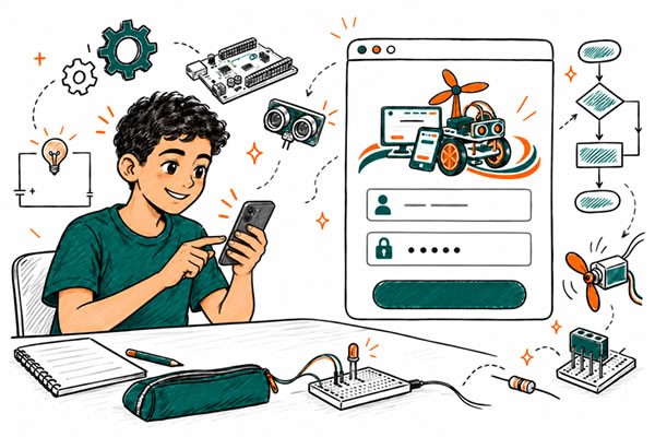 Élève uilisant un smartphone 